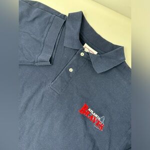 Atlanta Braves Men's Short Sleeve Vintage Polo Shirt Size Medium Baseball GHV6